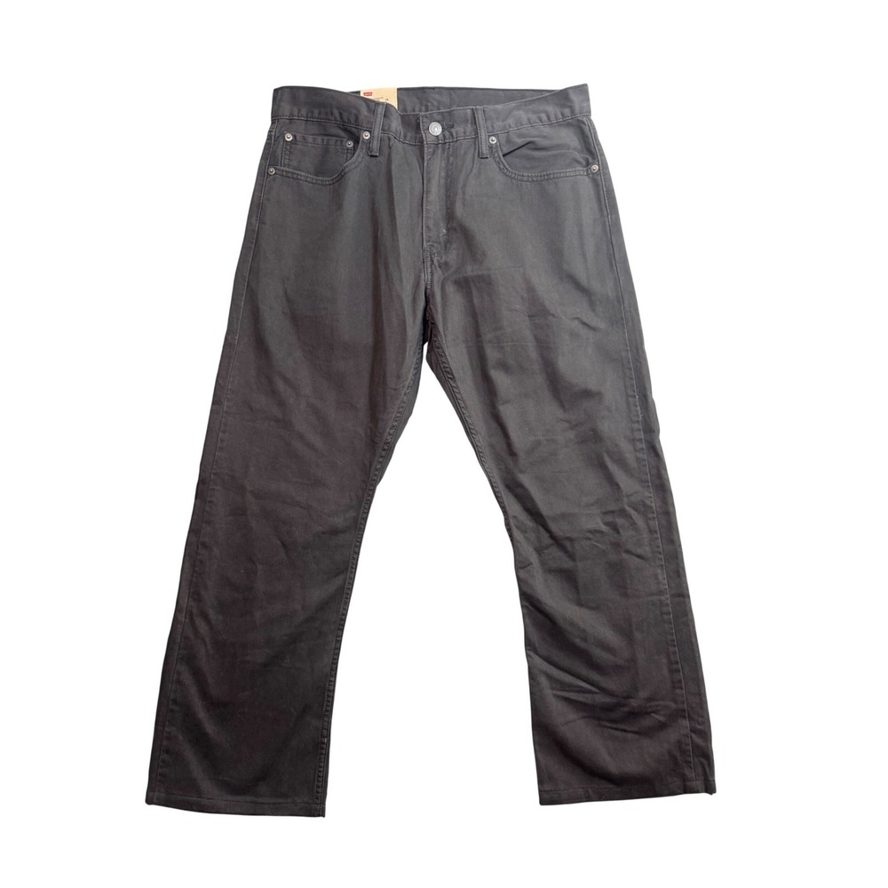 Levis 514 Slim Straight Fit Grey Cotton Twill Pants Mens 34x30 NWT